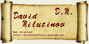 David Milutinov vizit kartica